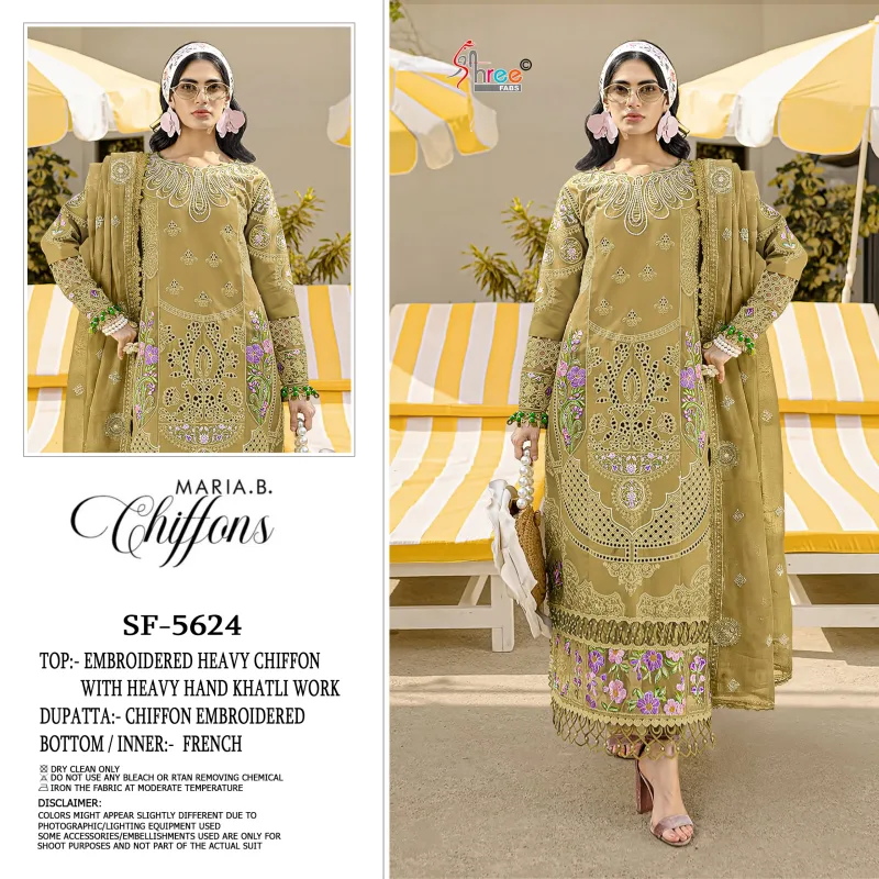 Sf 5624 A To D By Shree Chiffon Embroidery Salwar Kameez